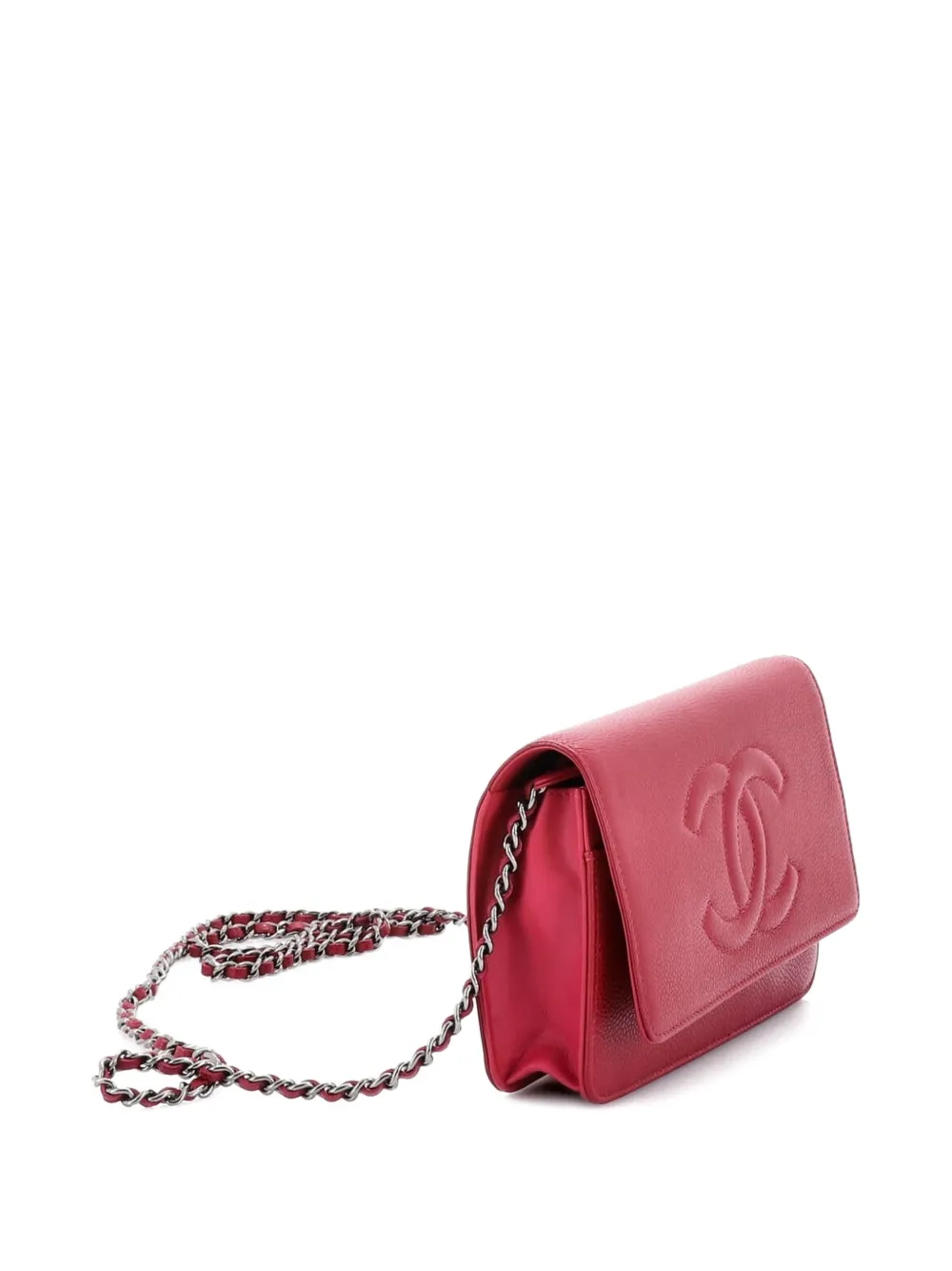 CHANEL Pre-Owned Timeless Wallet on Chain Caviar crossbody bag - Rosso