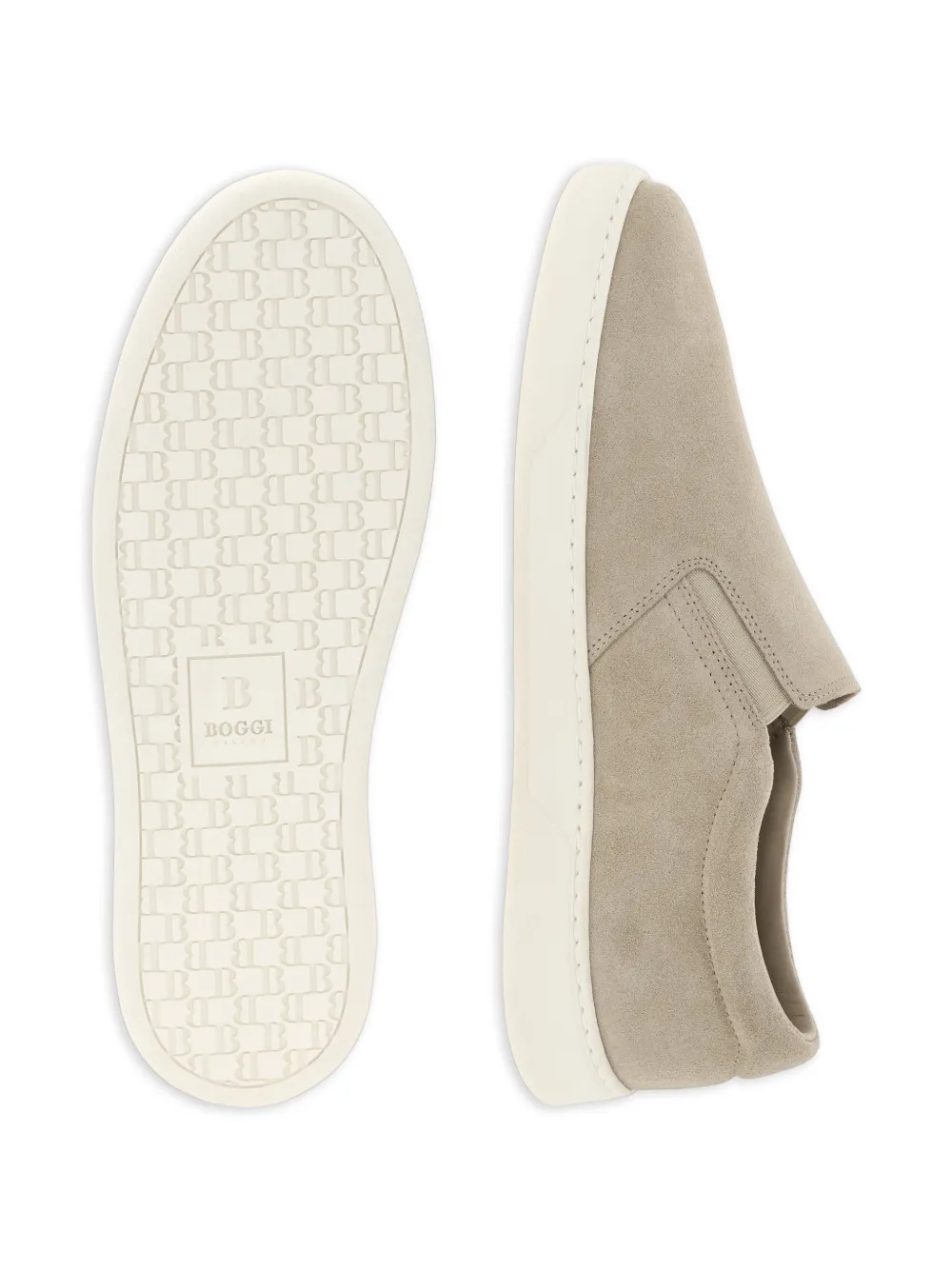 Boggi Milano Heritage suède slip-on sneakers Beige
