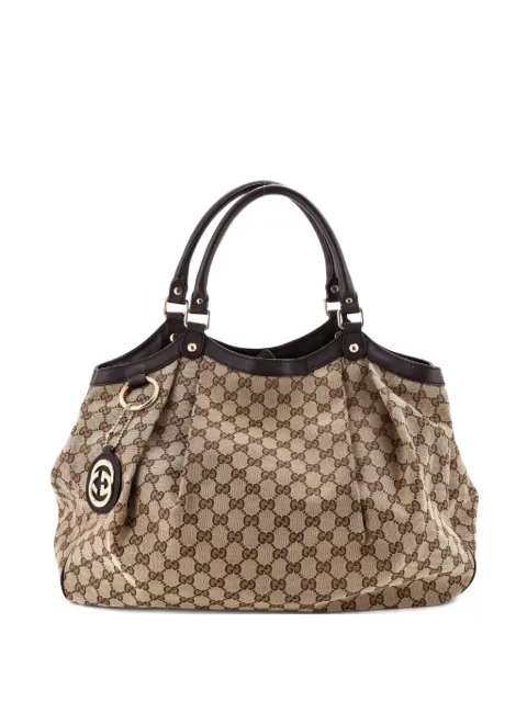 Gucci Pre-Owned большая сумка-тоут Sukey GG Canvas with Leather