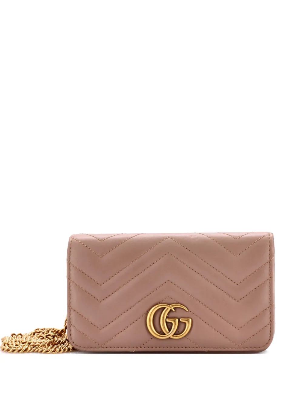 Gucci Pre-Owned GG Marmont Chain Flap Bag Matelasse Leather Mini crossbody bag - Toni neutri
