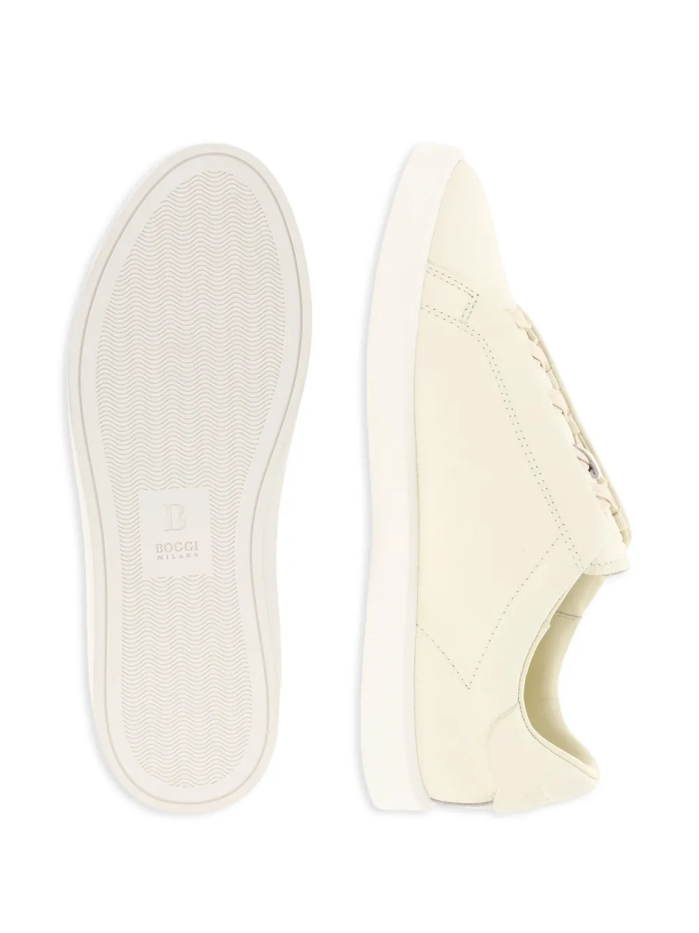Boggi Milano Essence leren sneakers Beige