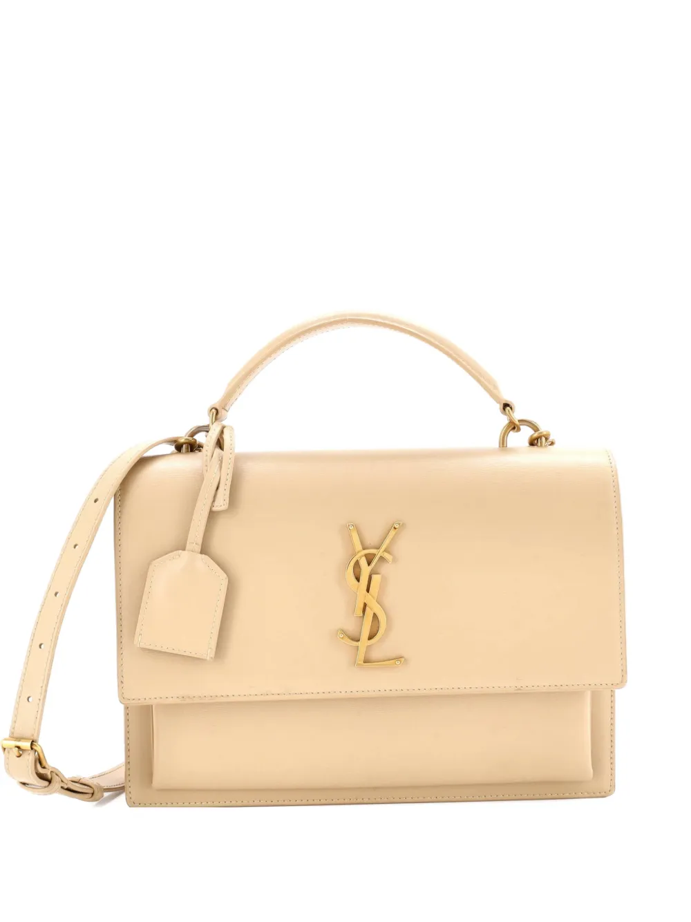 Saint Laurent Pre-Owned Sunset Top Handle Leather Medium shoulder bag - Nude