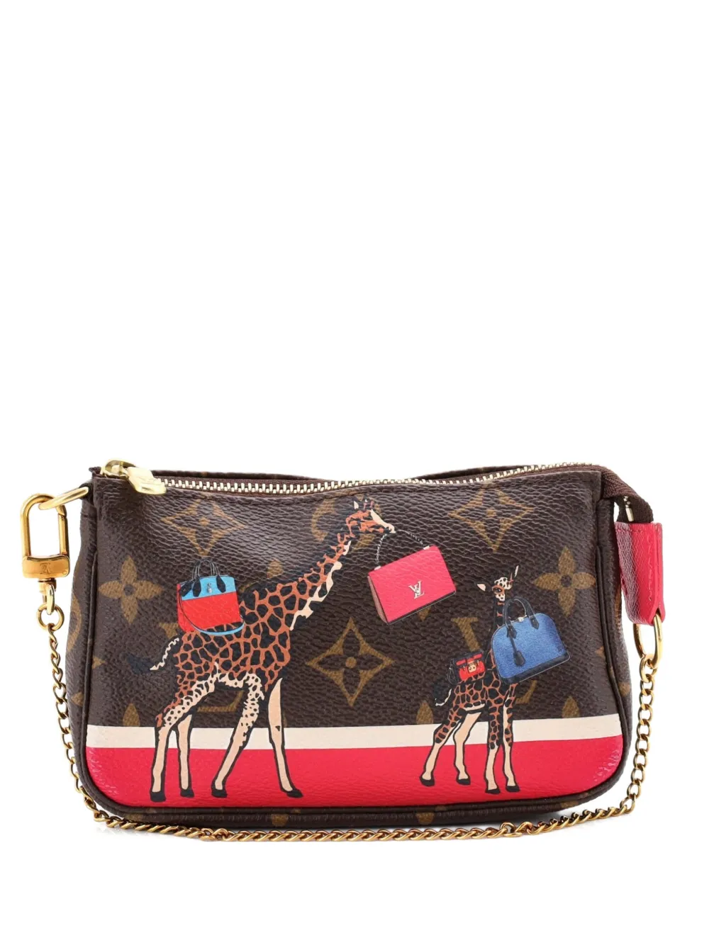 Louis Vuitton Pre-Owned Pochette Accessoires Limited Edition Christmas Animation Monogram Canvas Mini shoulder bag - Marrone