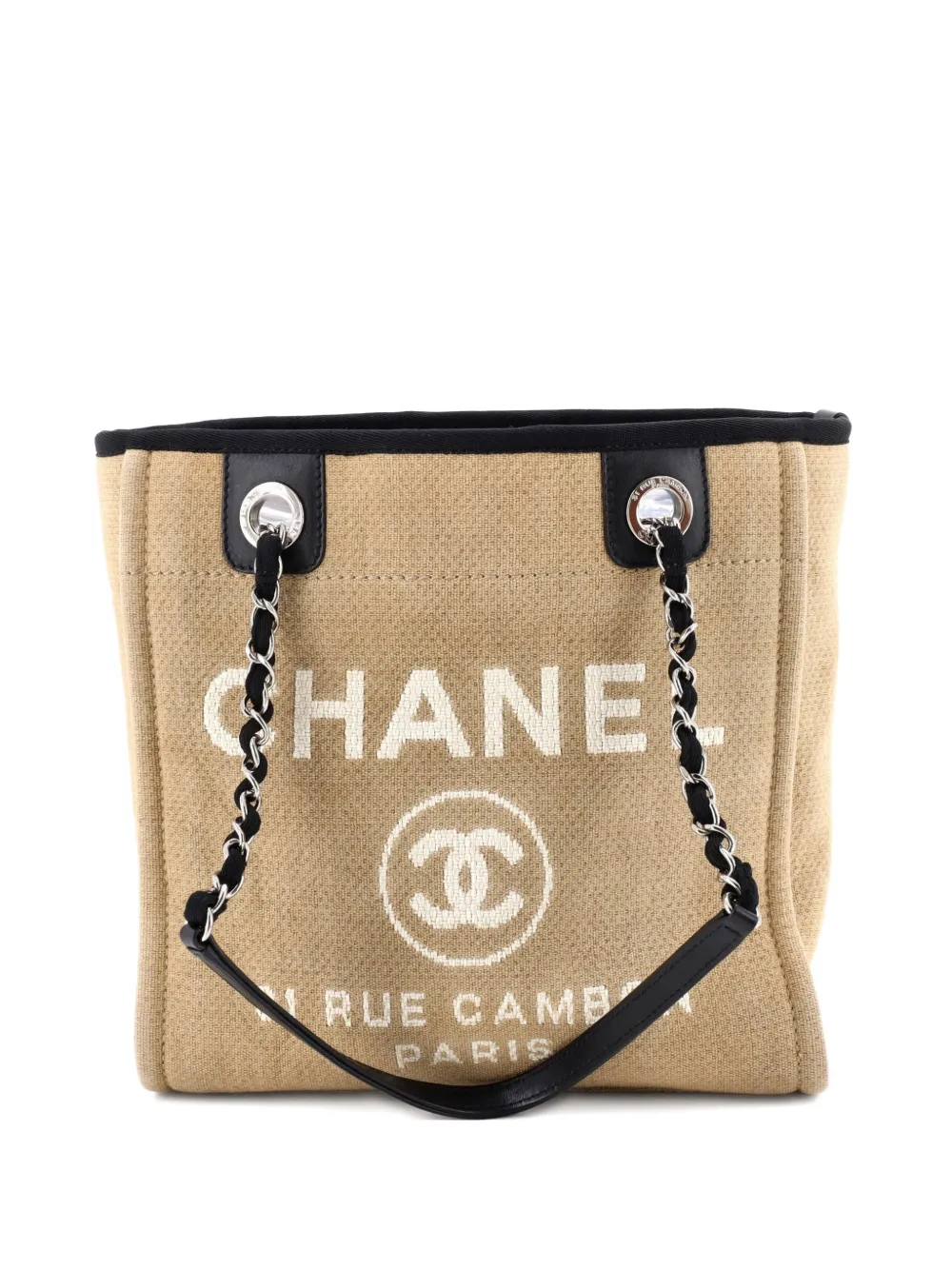 CHANEL Pre-Owned North South Deauville Canvas Small tote bag - Toni neutri