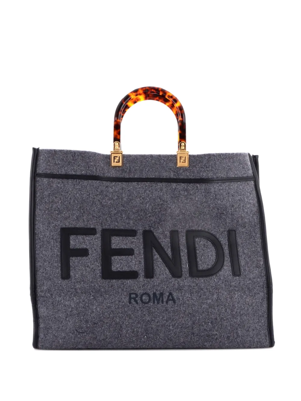 Fendi Pre-Owned Sunshine Shopper Wool Large tote bag - Grigio
