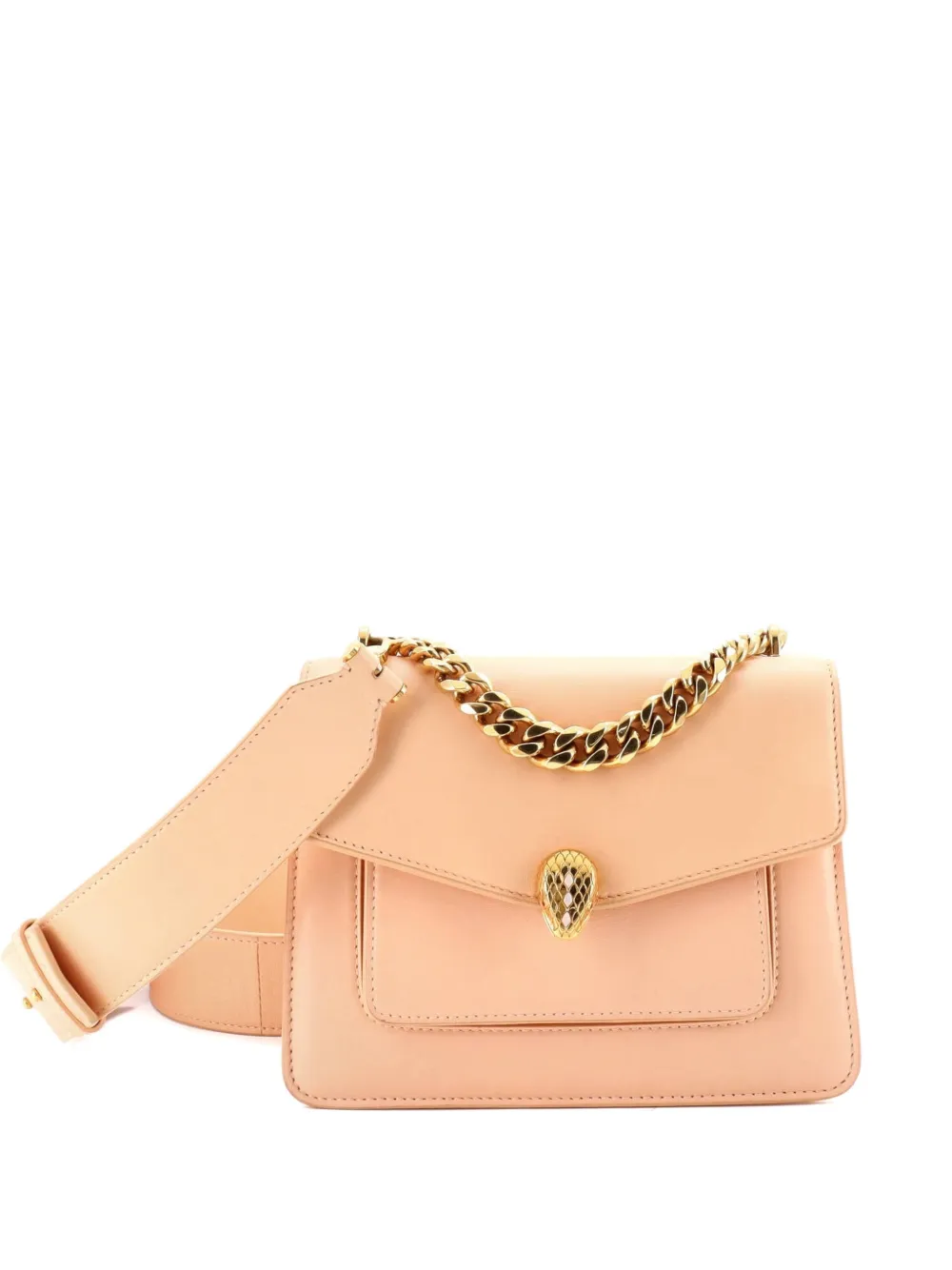 Bvlgari Pre-Owned Serpenti Forever Maxi Chain Leather Small crossbody bag - Toni neutri