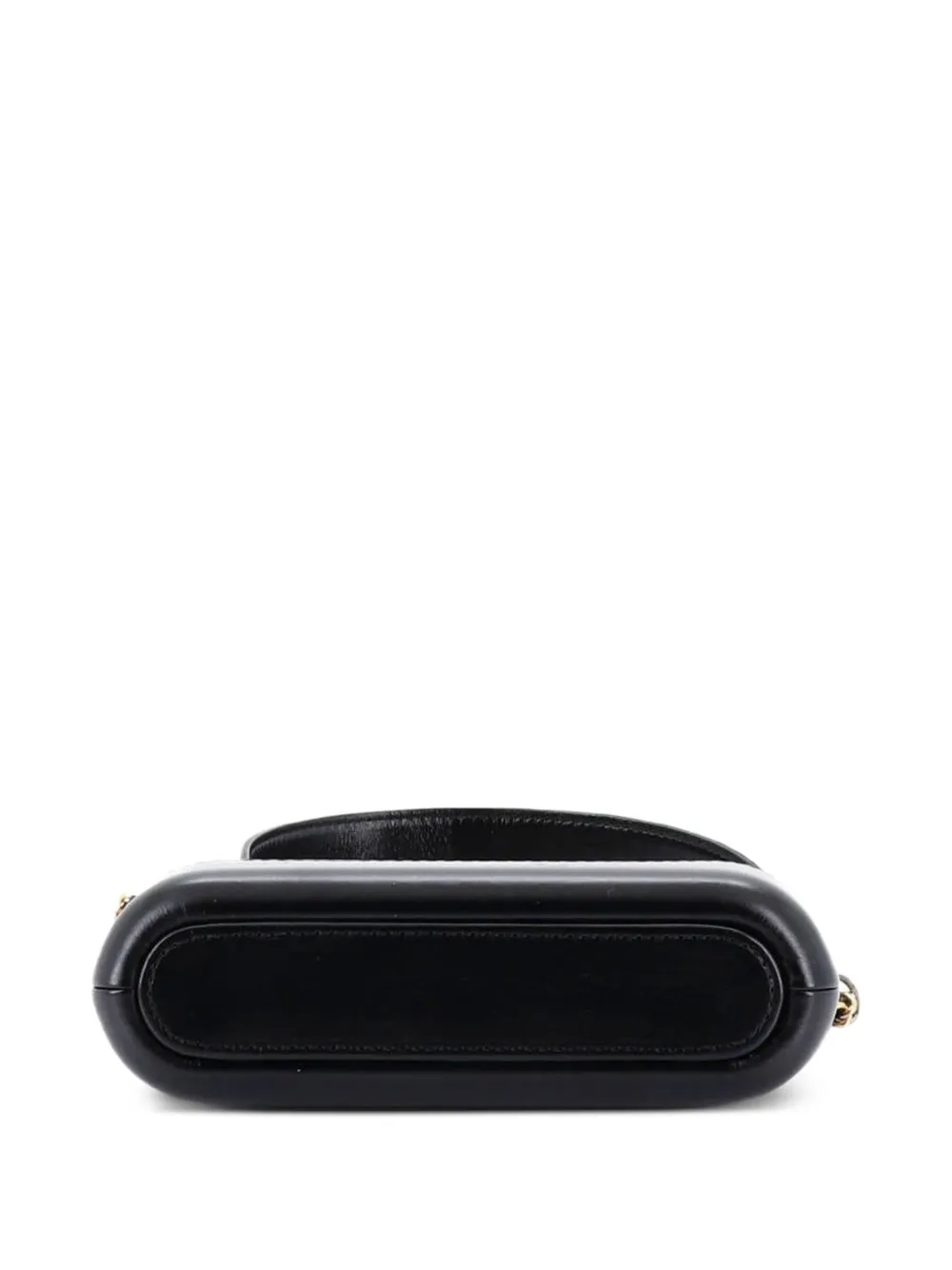  Chanel Pre-owned Gabrielle Logo Handle Double Zip With Chain Quilted Aged Calfskin Clutch Bag - Black 