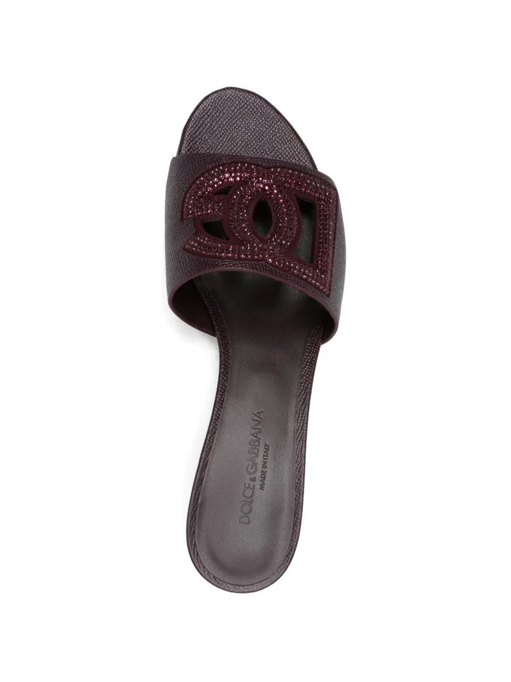 Dolce & Gabbana Sandalen met stras logo Paars