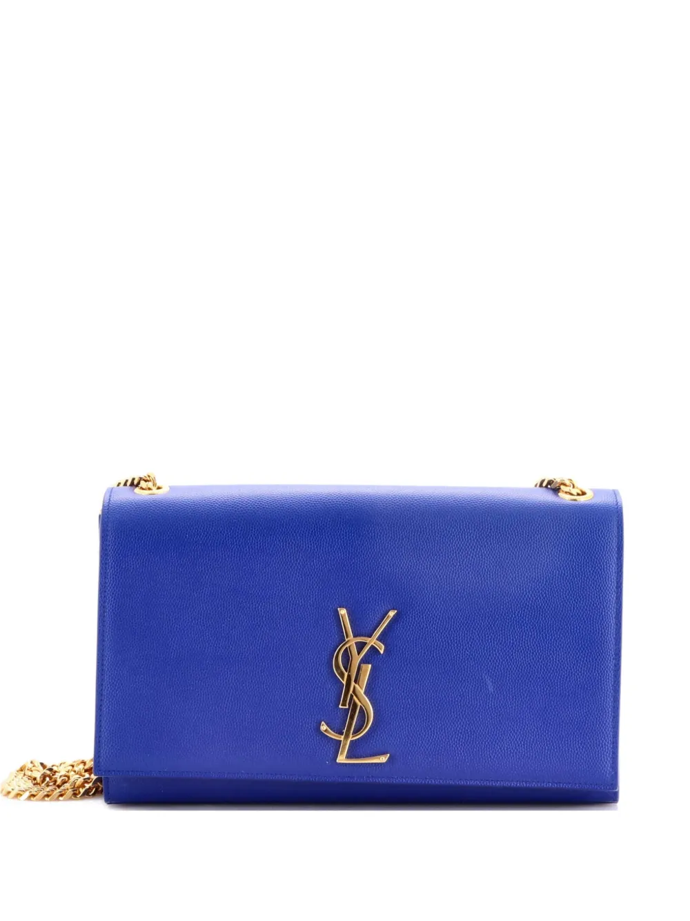 Saint Laurent Pre-Owned Classic Monogram Grainy Leather Medium crossbody bag - Blu