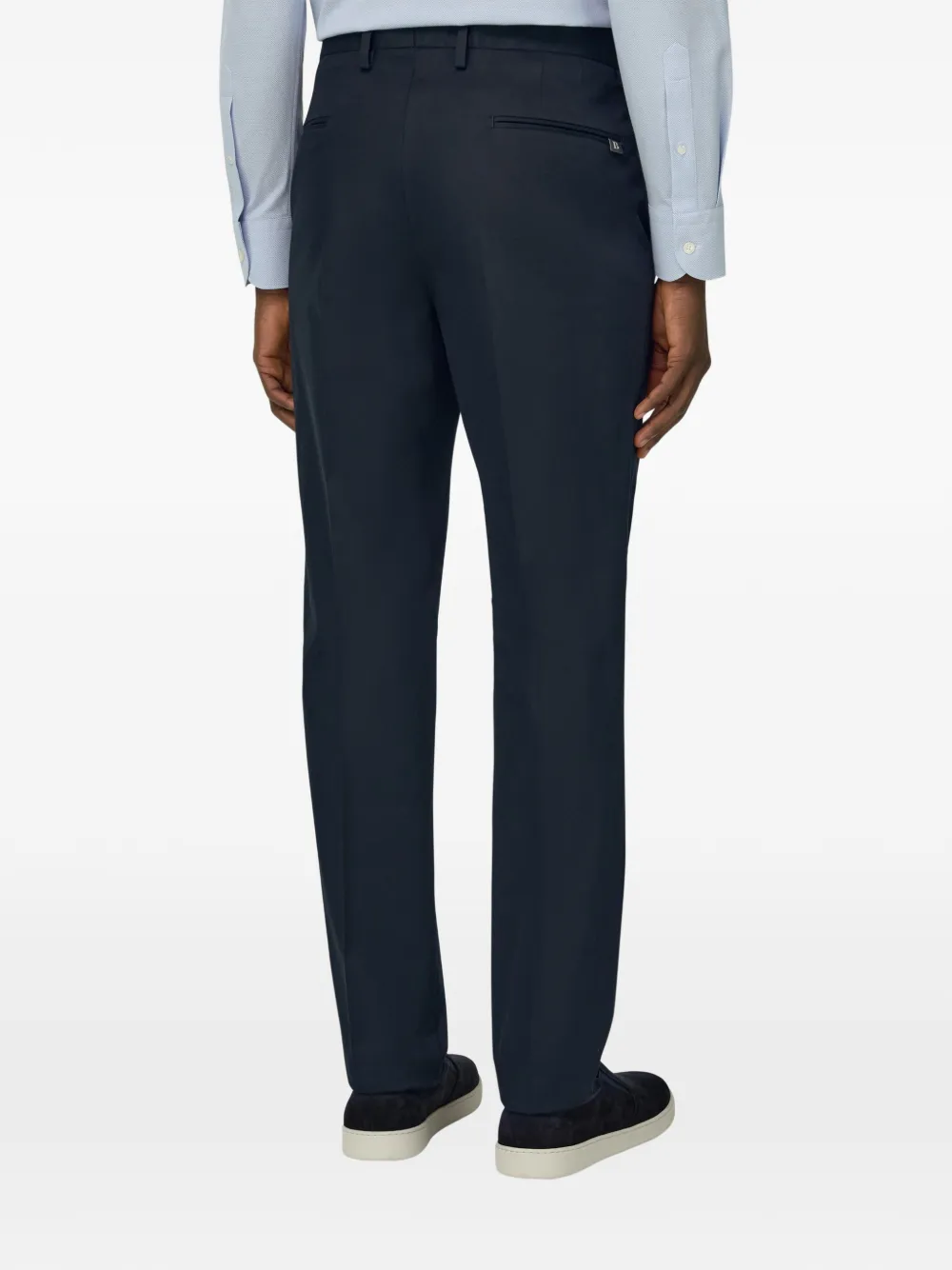 Boggi Milano Antonio broek met pijlprint Blauw