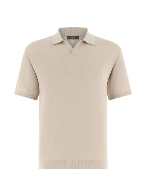 Boggi Milano open-neck knitted polo shirt
