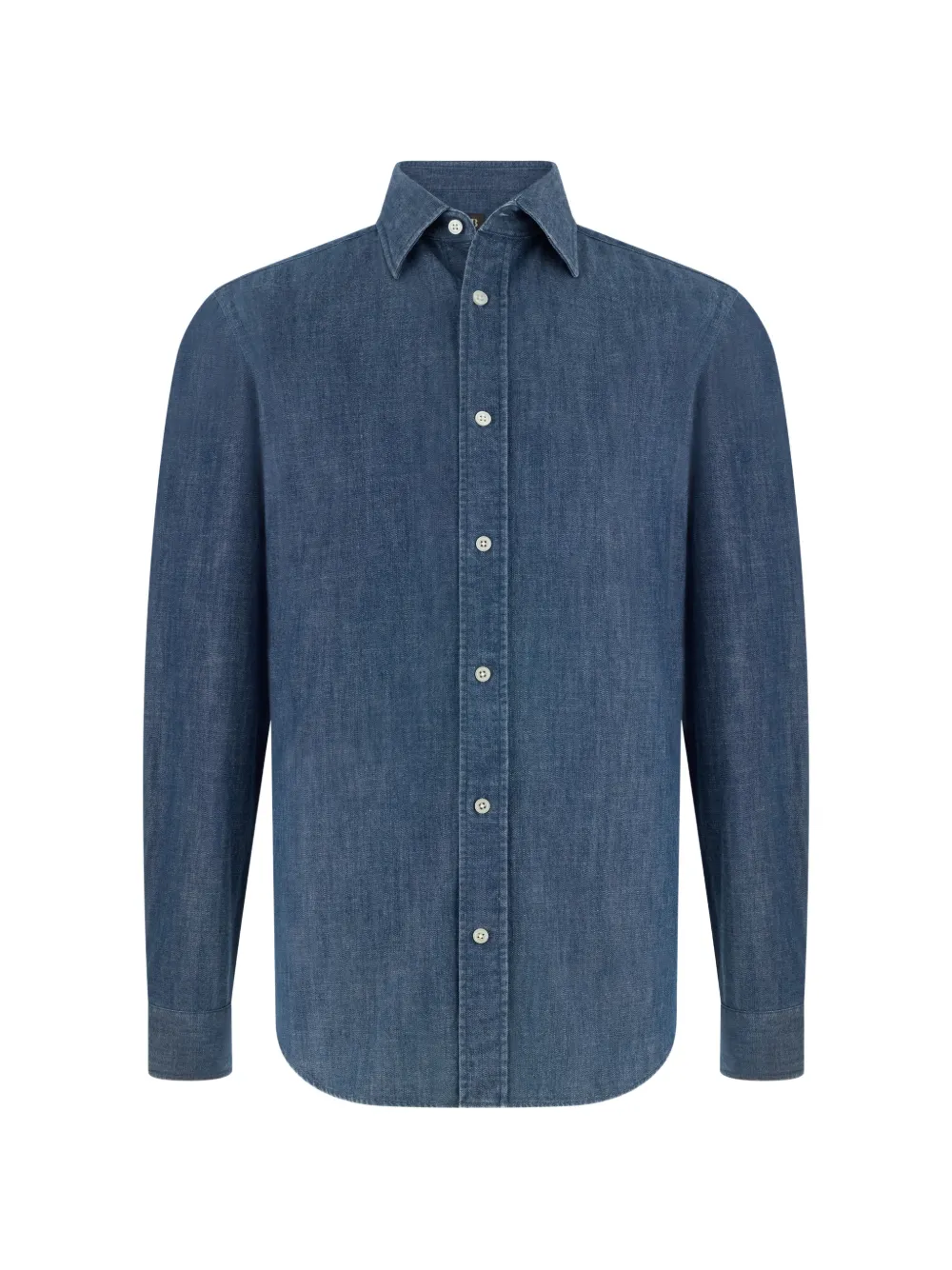 Boggi Milano bowling-collar denim shirt - Blu