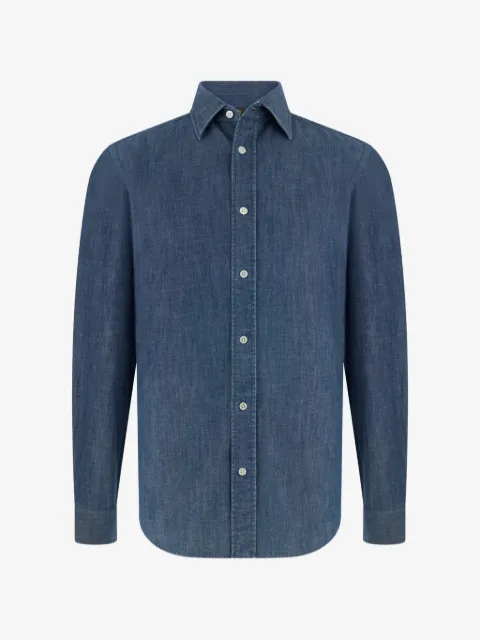 Boggi Milano regular fit cotton denim shirt