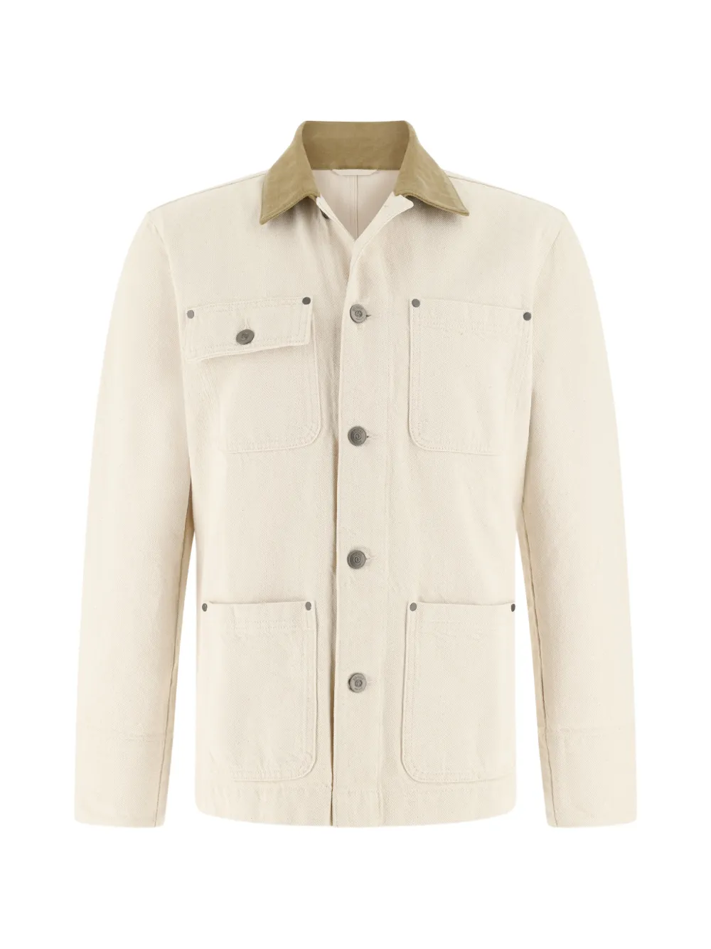 Boggi Milano collar buttoned shirt jacket - Toni neutri