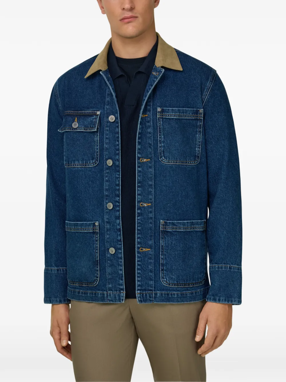 Collared Denim Shirt Jacket