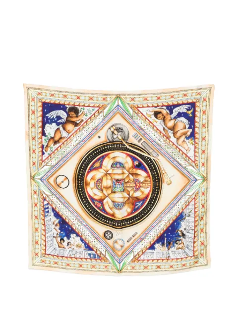 Casablanca Le Labyrinthe cherub patterned scarf