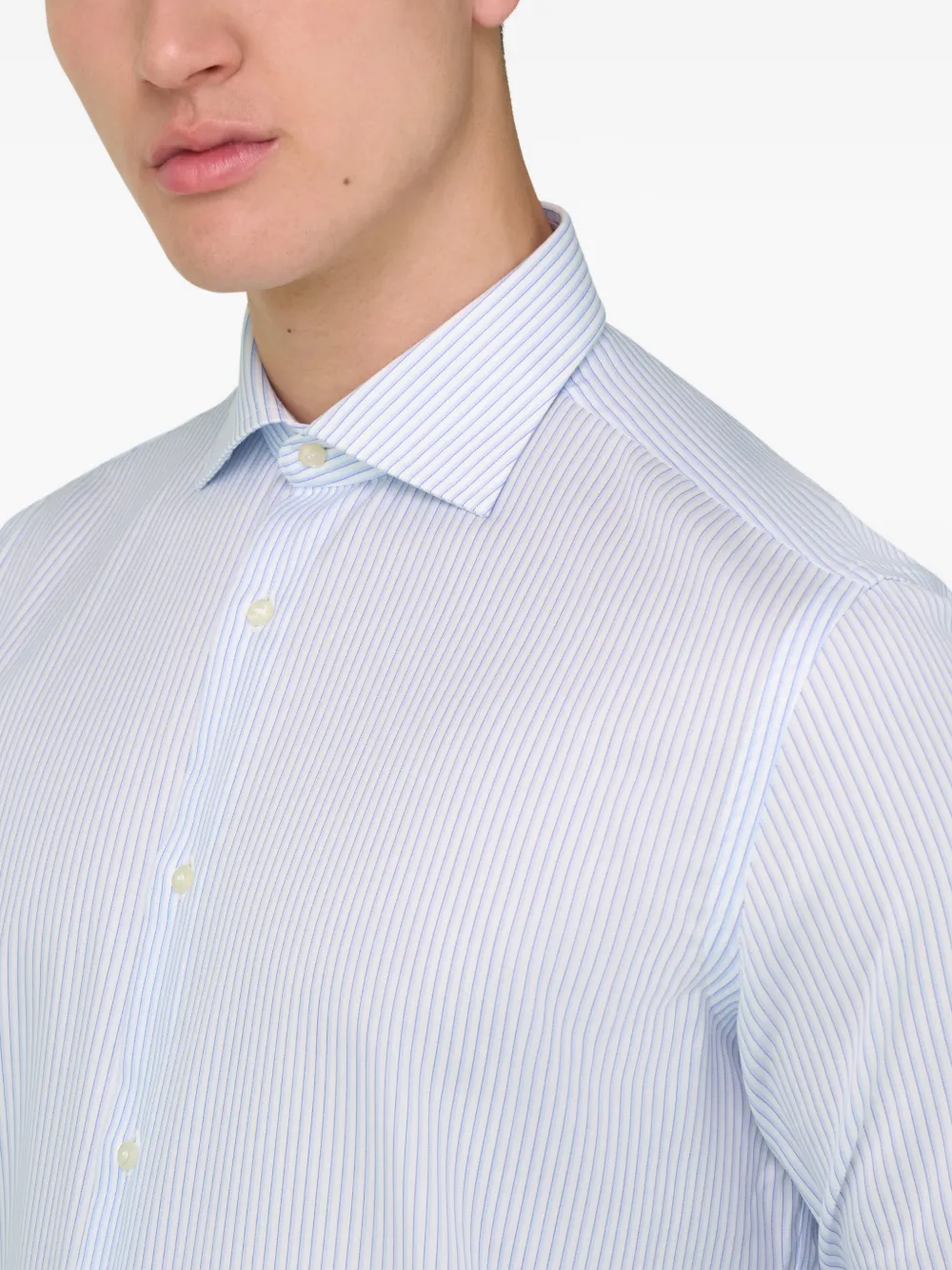 Striped Windsor-Collar Shirt