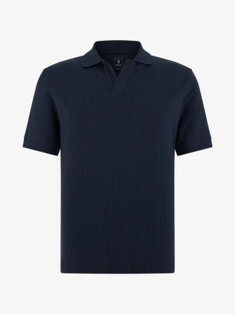 Boggi Milano pima cotton jacquard polo shirt