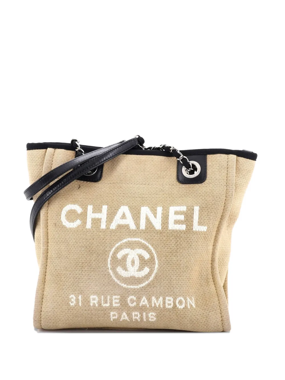 CHANEL Pre-Owned North South Deauville Canvas Small tote bag - Nero
