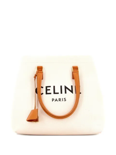 Celine Pre-Owned Horizontal Cabas Canvas with Leather Small tote bag