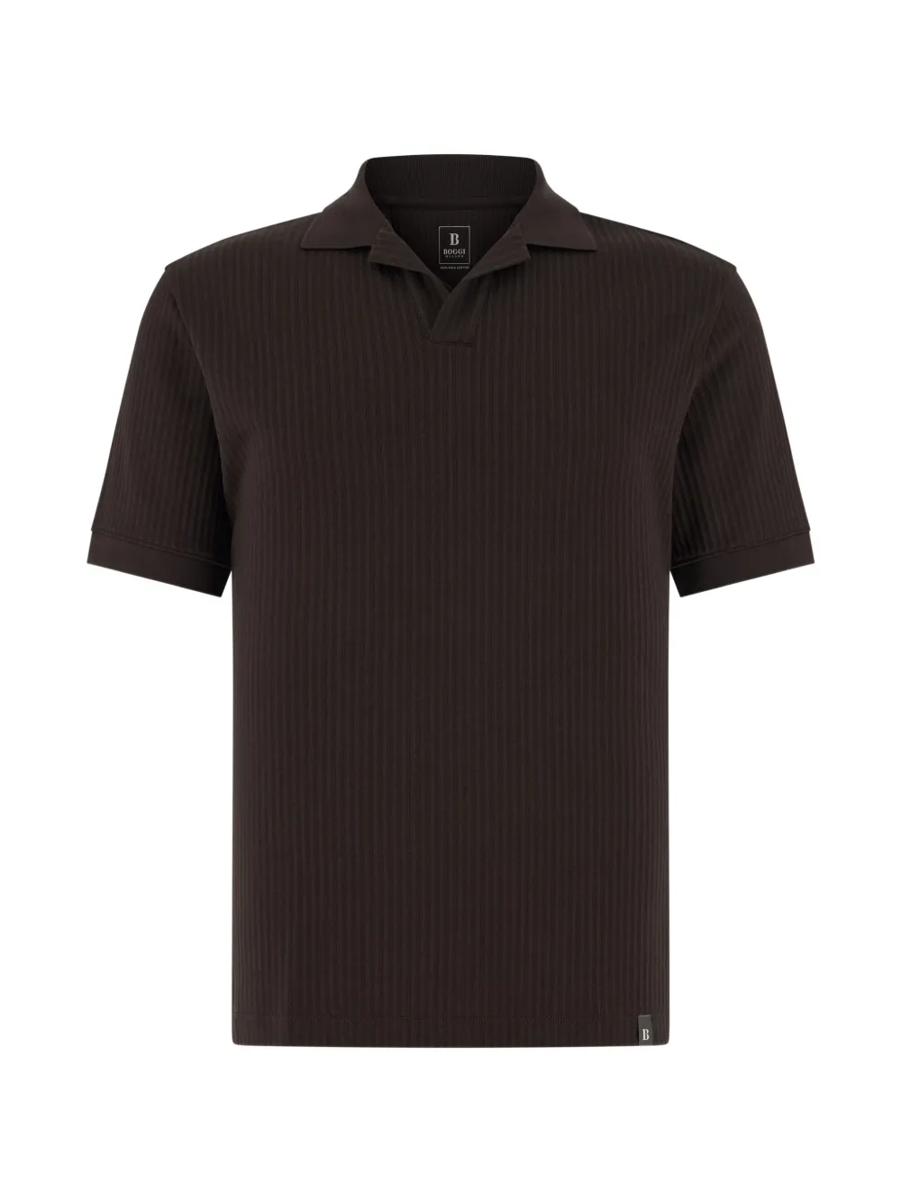 Boggi Milano Polo con effetto jacquard - Marrone