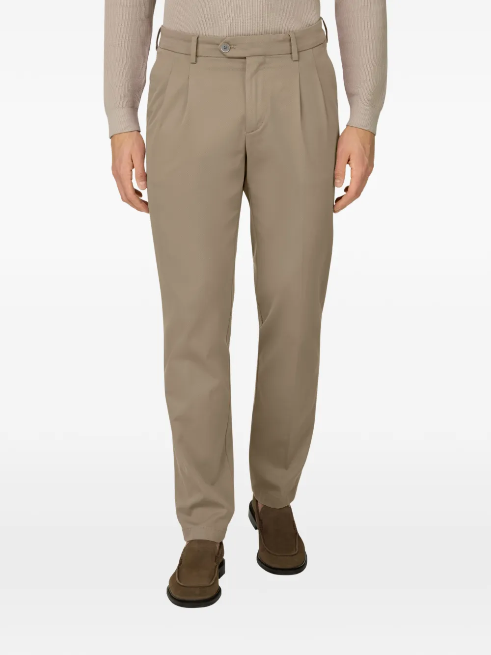 Boggi Milano Antonio broek met pijlprint Beige