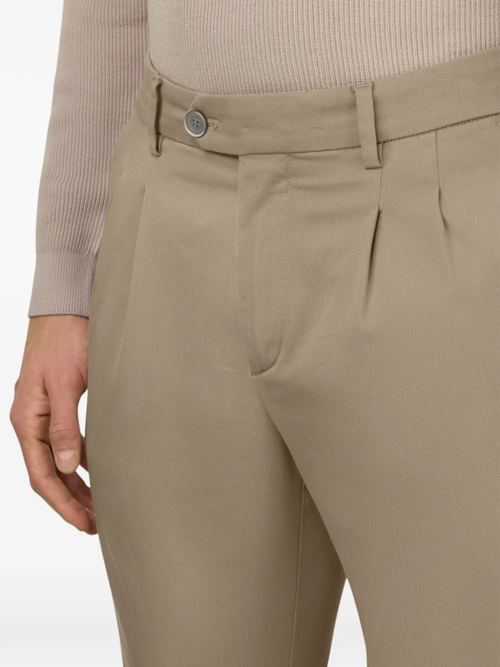 Boggi Milano Antonio broek met pijlprint Beige