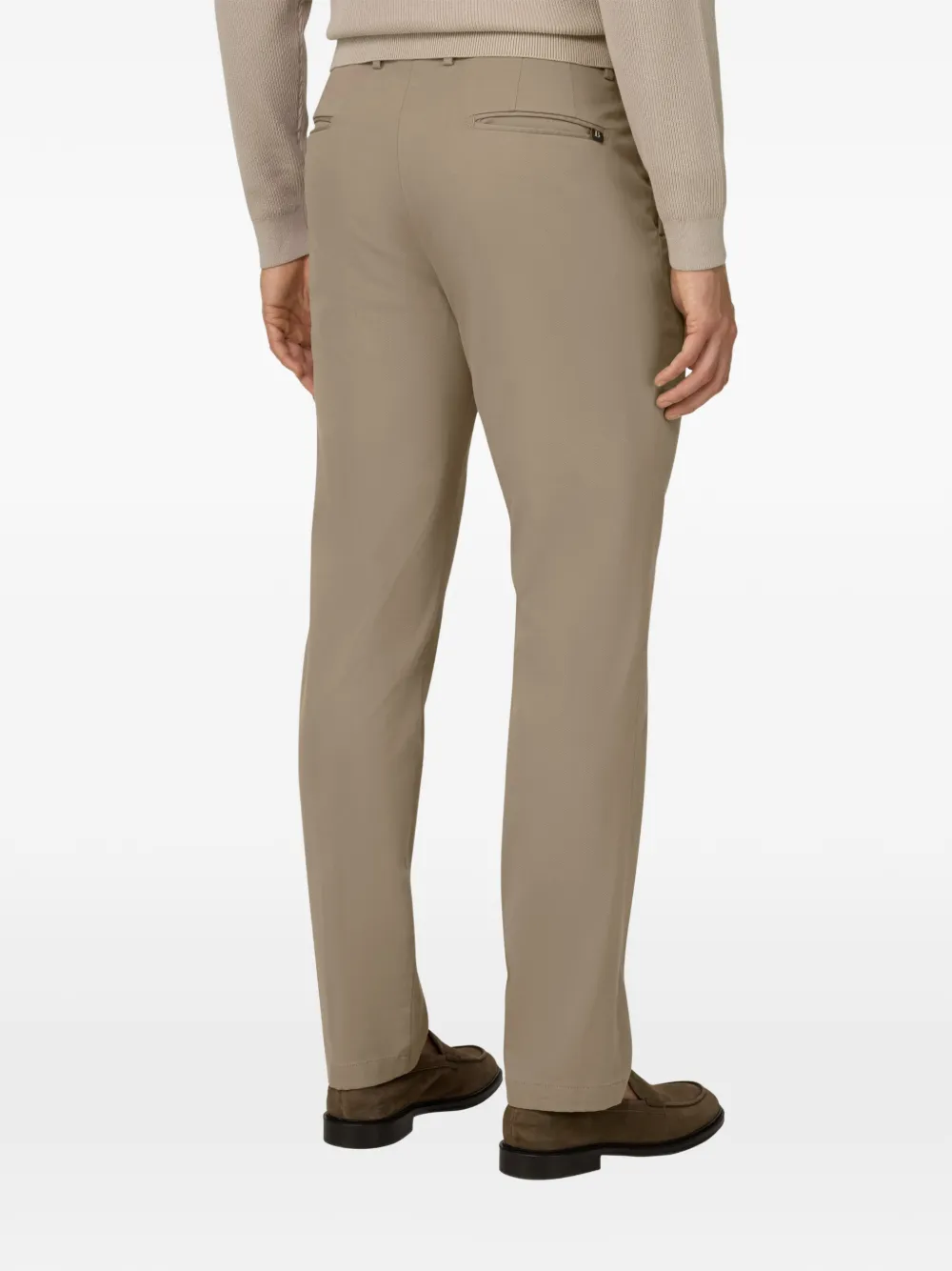 Boggi Milano Antonio broek met pijlprint Beige