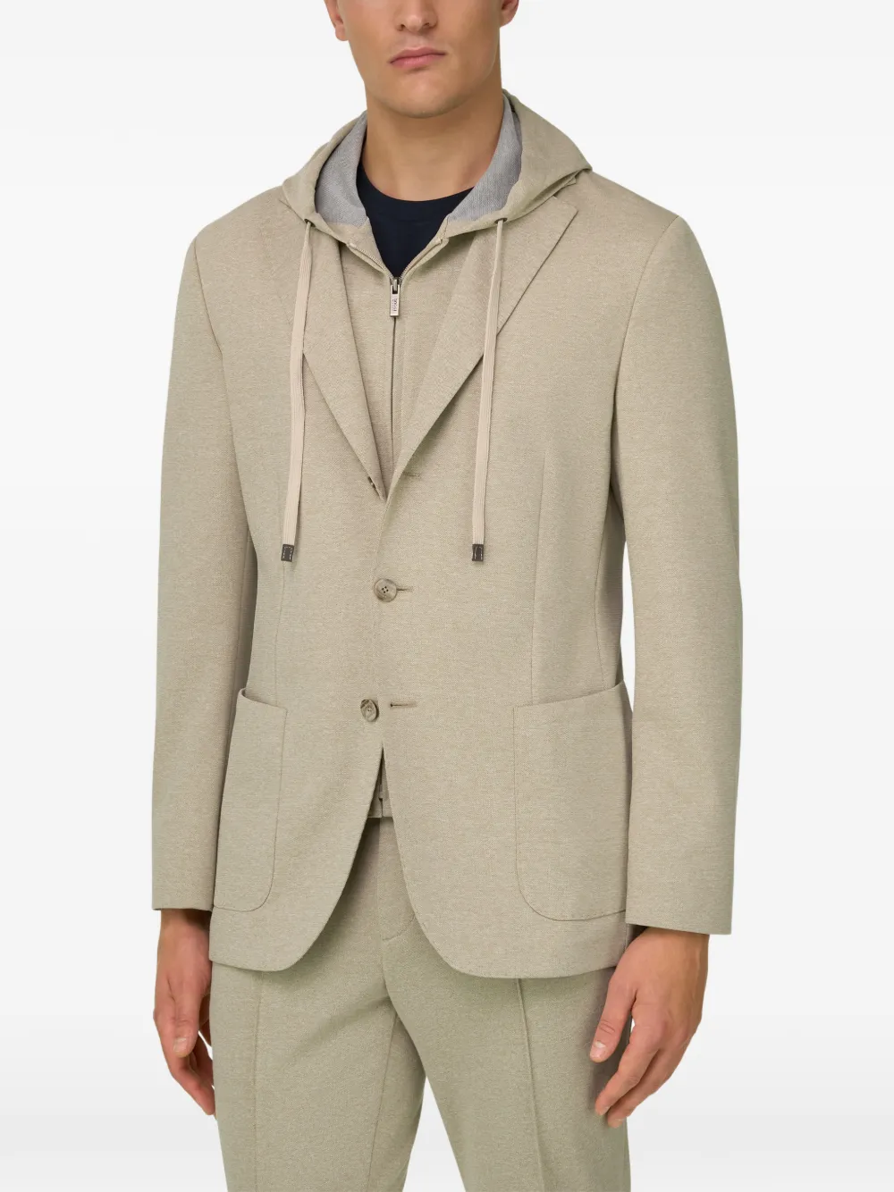 Madison Detachable-Hood Blazer