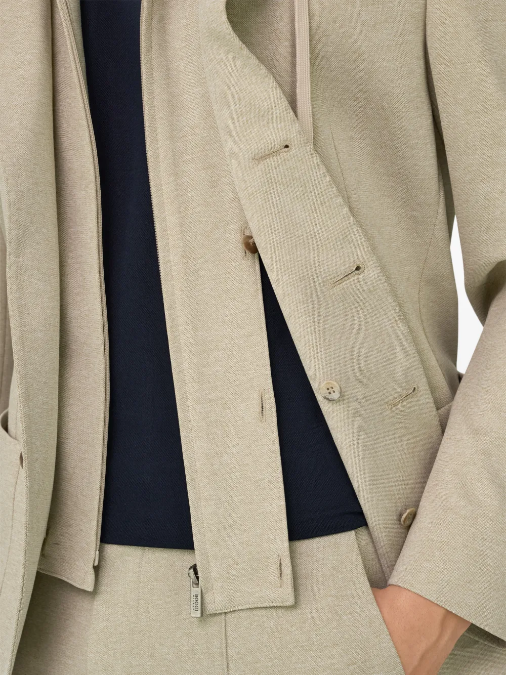 Madison Detachable-Hood Blazer