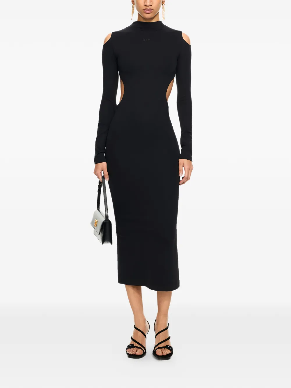 Off-White Sleek Meteor midi dress - Nero