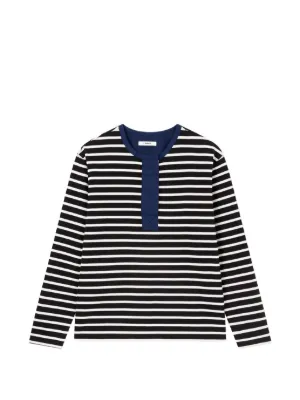 GOSHA RUBCHINSKIY Striped long-sleeve T-shirt | Blue | FARFETCH ID