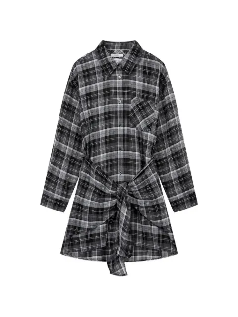 TOMBOY wrap-design checked shirt