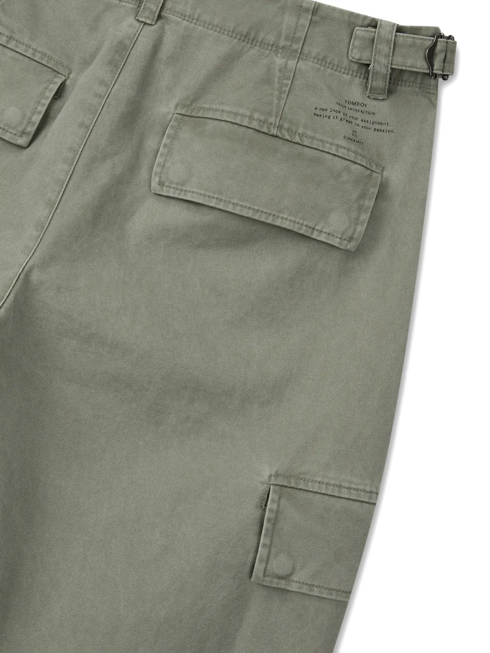 TOMBOY Cargo broek met gesmockt detail Groen