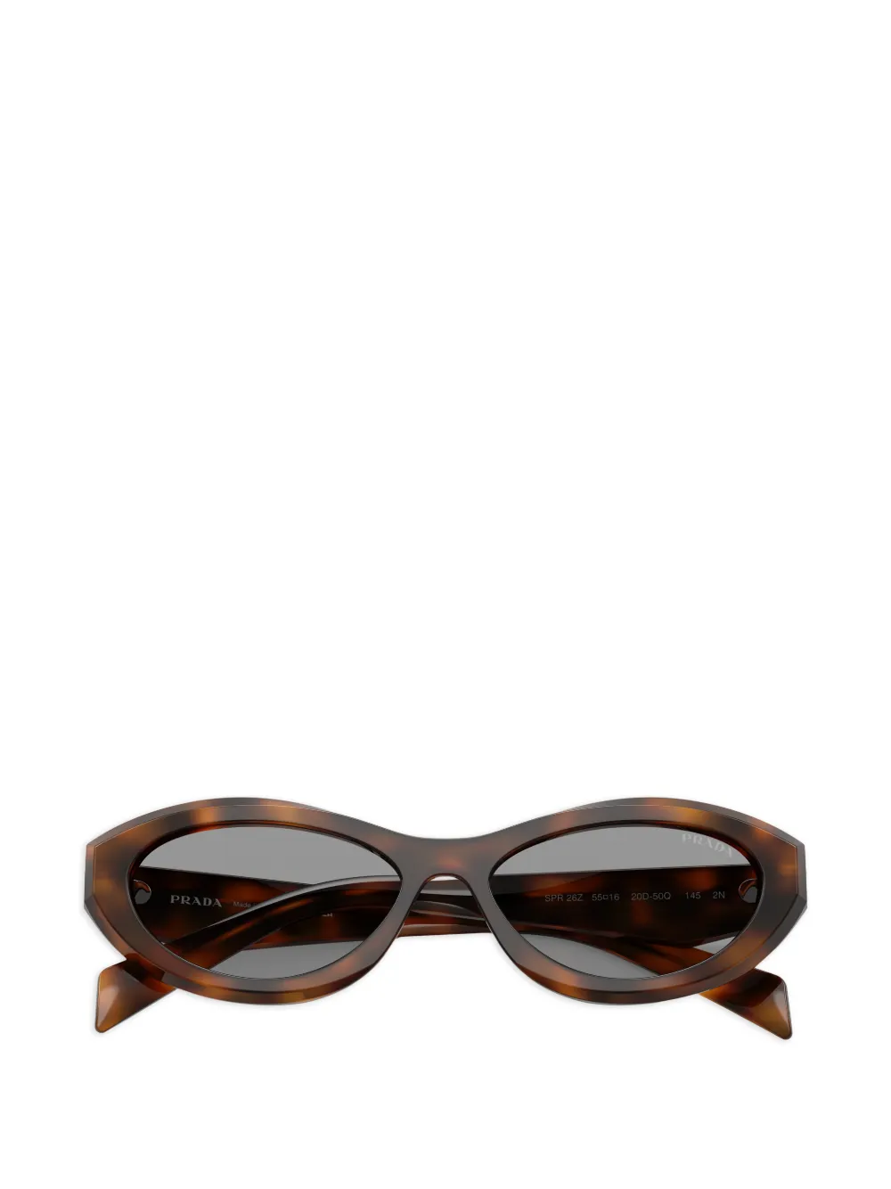 Prada Eyewear Zonnebril met ovalen montuur Bruin
