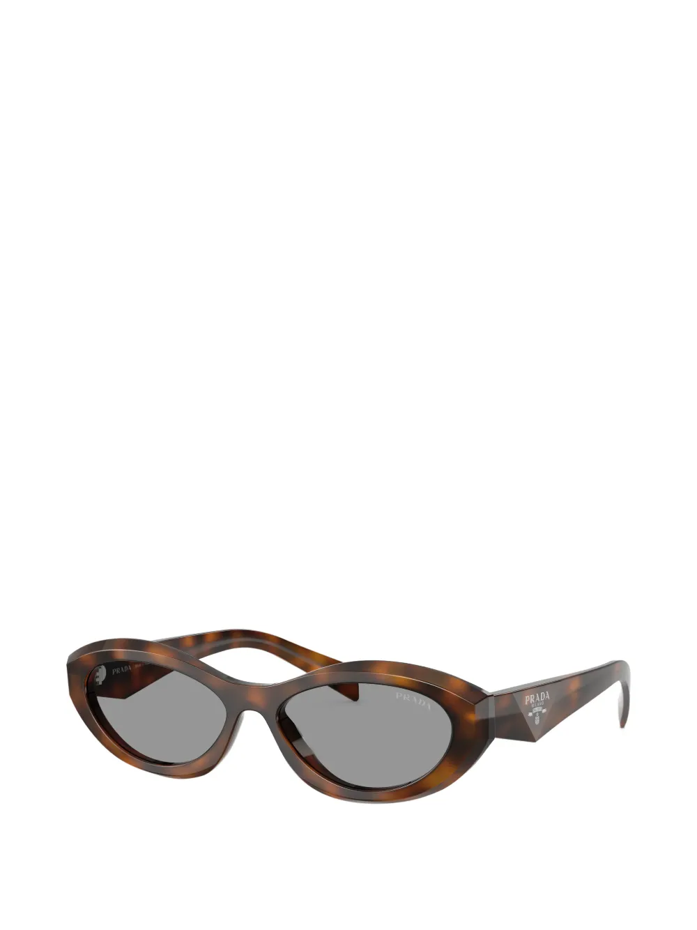 Prada Eyewear Zonnebril met ovalen montuur Bruin