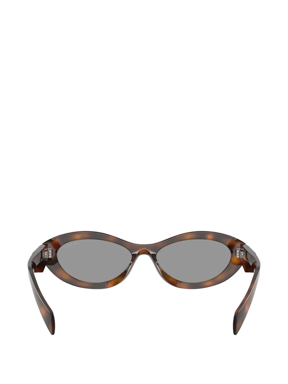Prada Eyewear Zonnebril met ovalen montuur Bruin