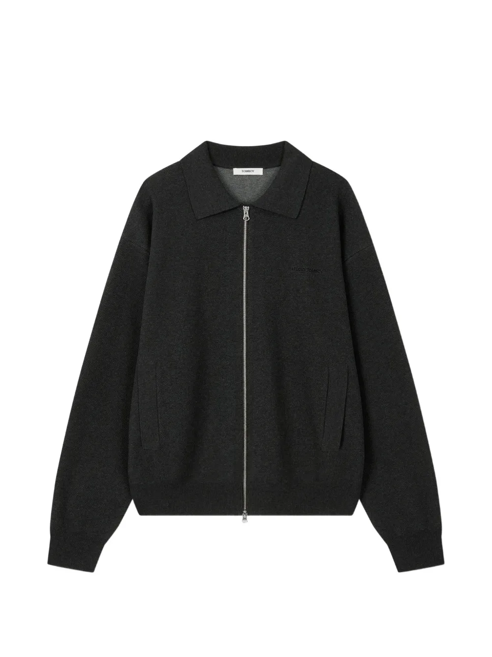 TOMBOY zip-up cardigan - Grigio