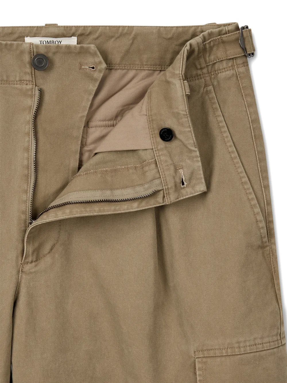 Pintuck-Detail Cargo Pants