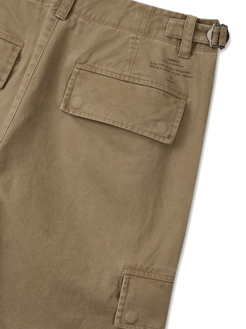 Pintuck-Detail Cargo Pants