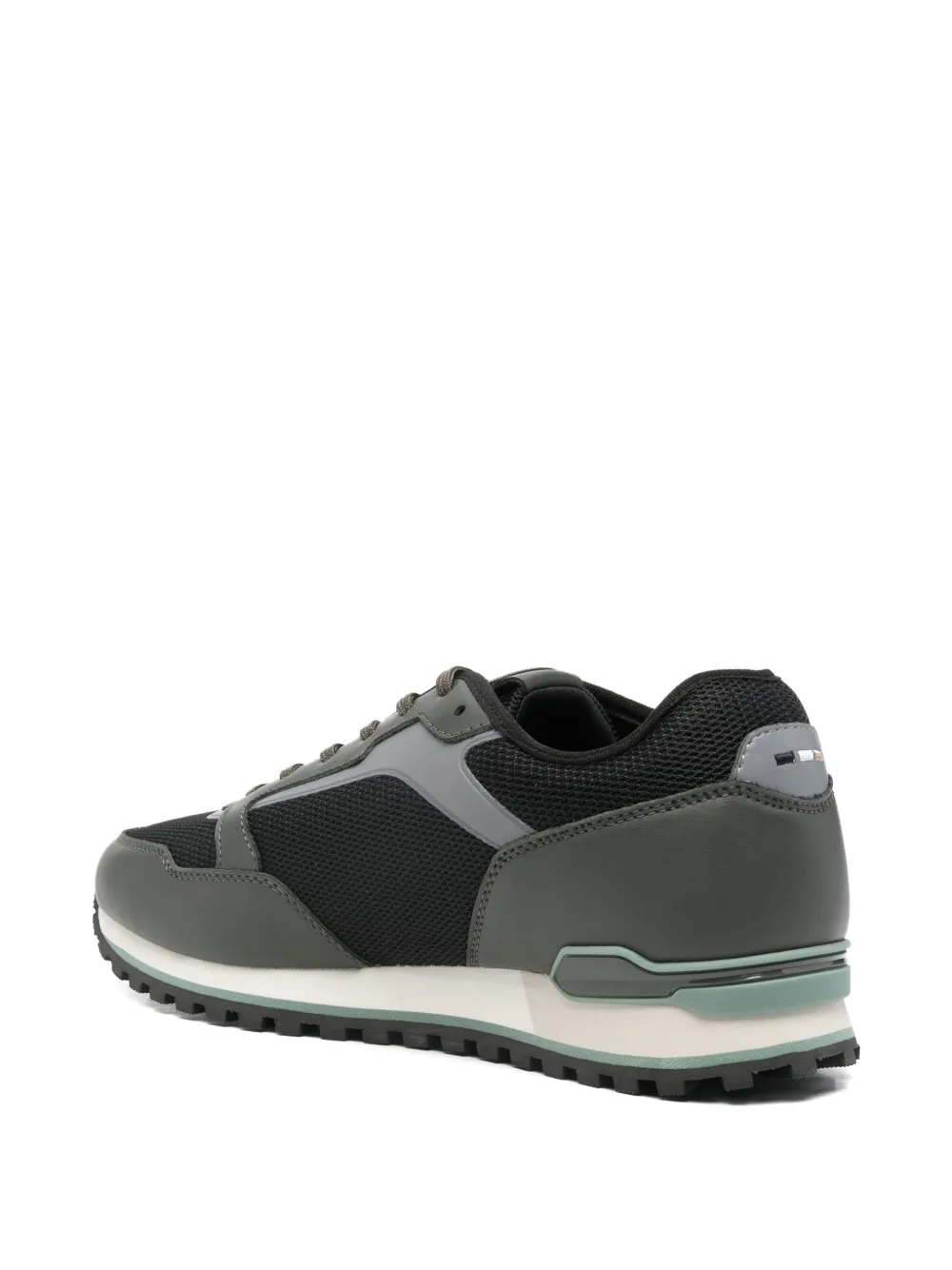 BOSS lace-up panelled sneakers Zwart