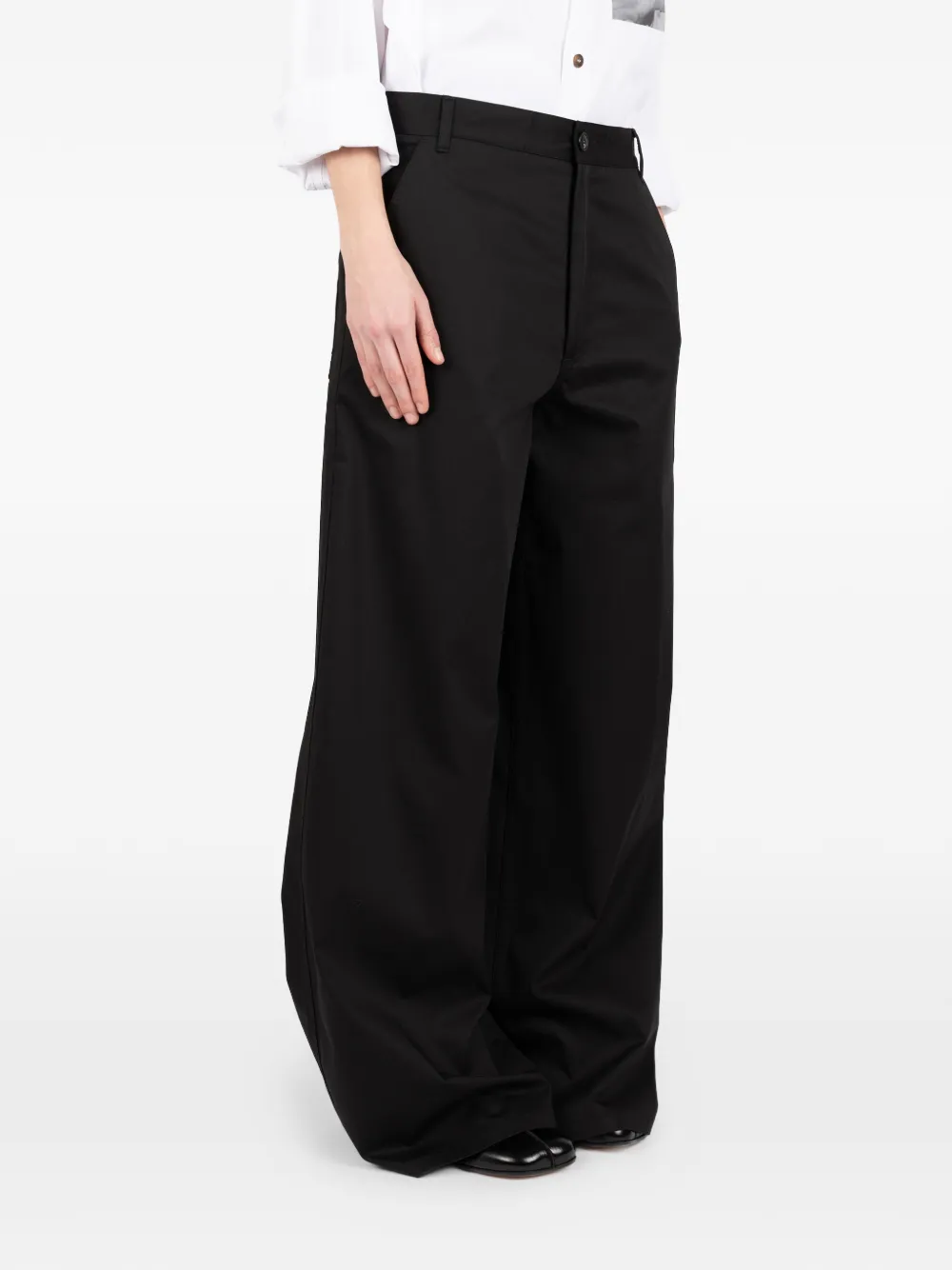 Société Anonyme Broek met wijde pijpen Zwart