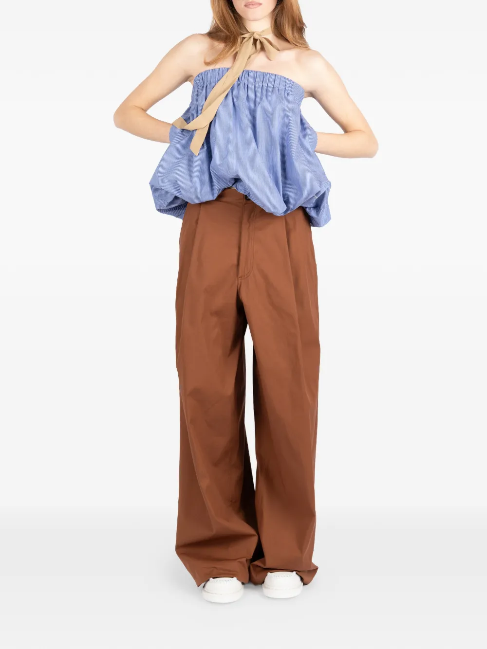 Pleated Wide Trousers