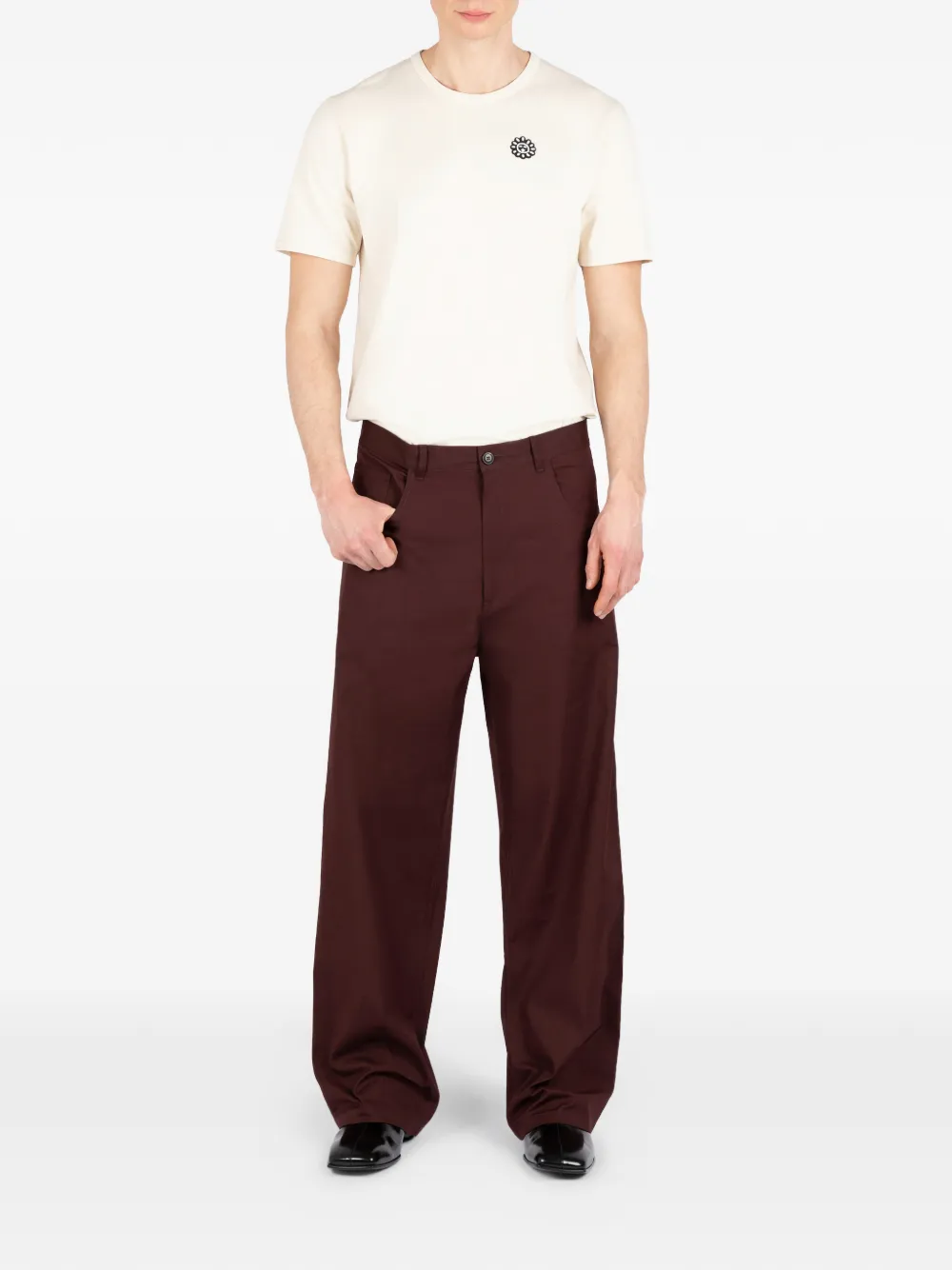 Société Anonyme Broek met riemlussen Rood
