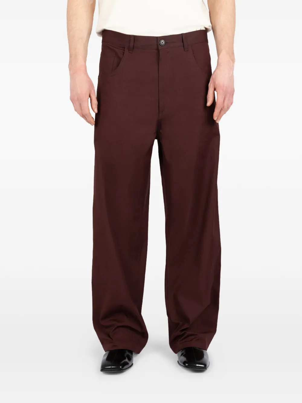 Société Anonyme belt-loops trousers - Rosso