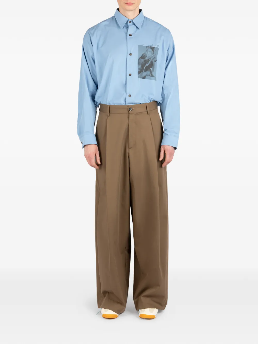 Société Anonyme Broek met wijde pijpen Bruin