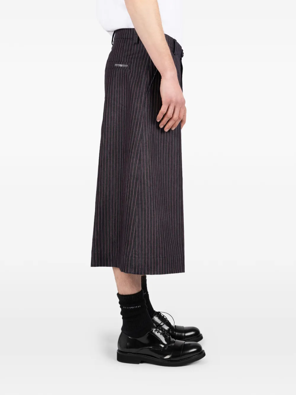 Société Anonyme Shorts met krijtstreep Blauw