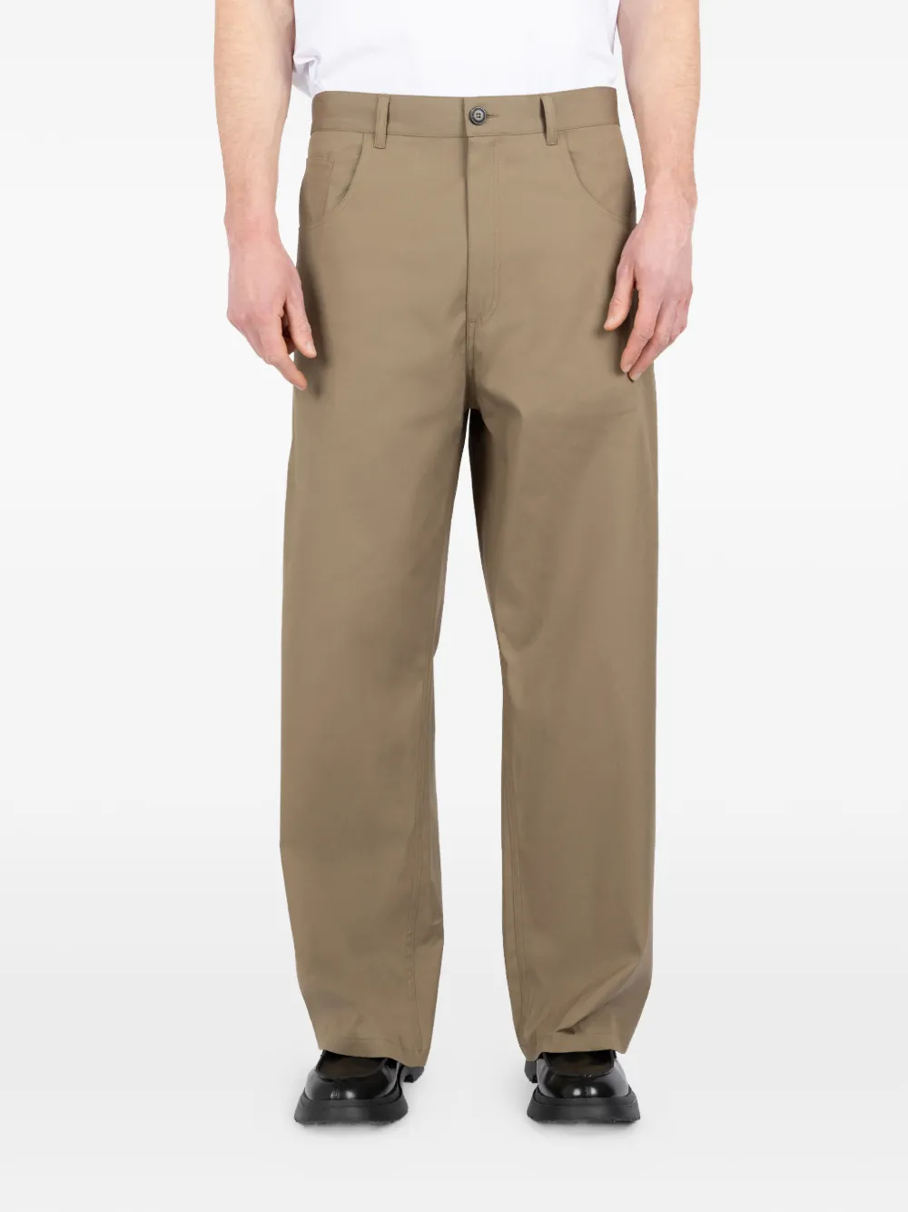 Société Anonyme belt-loops trousers - Marrone