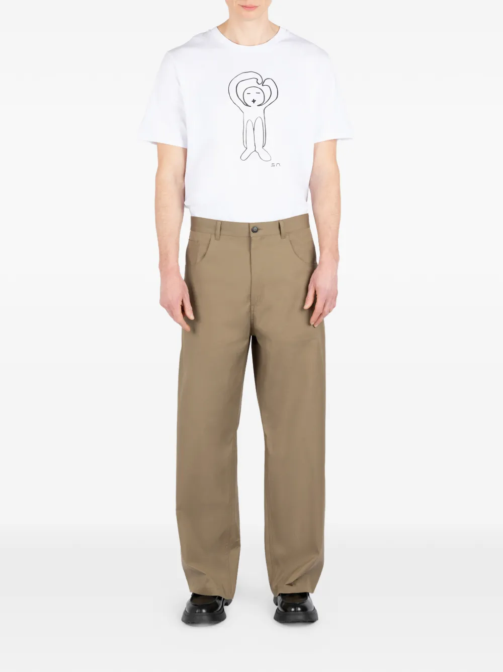 Société Anonyme Broek met riemlussen Bruin