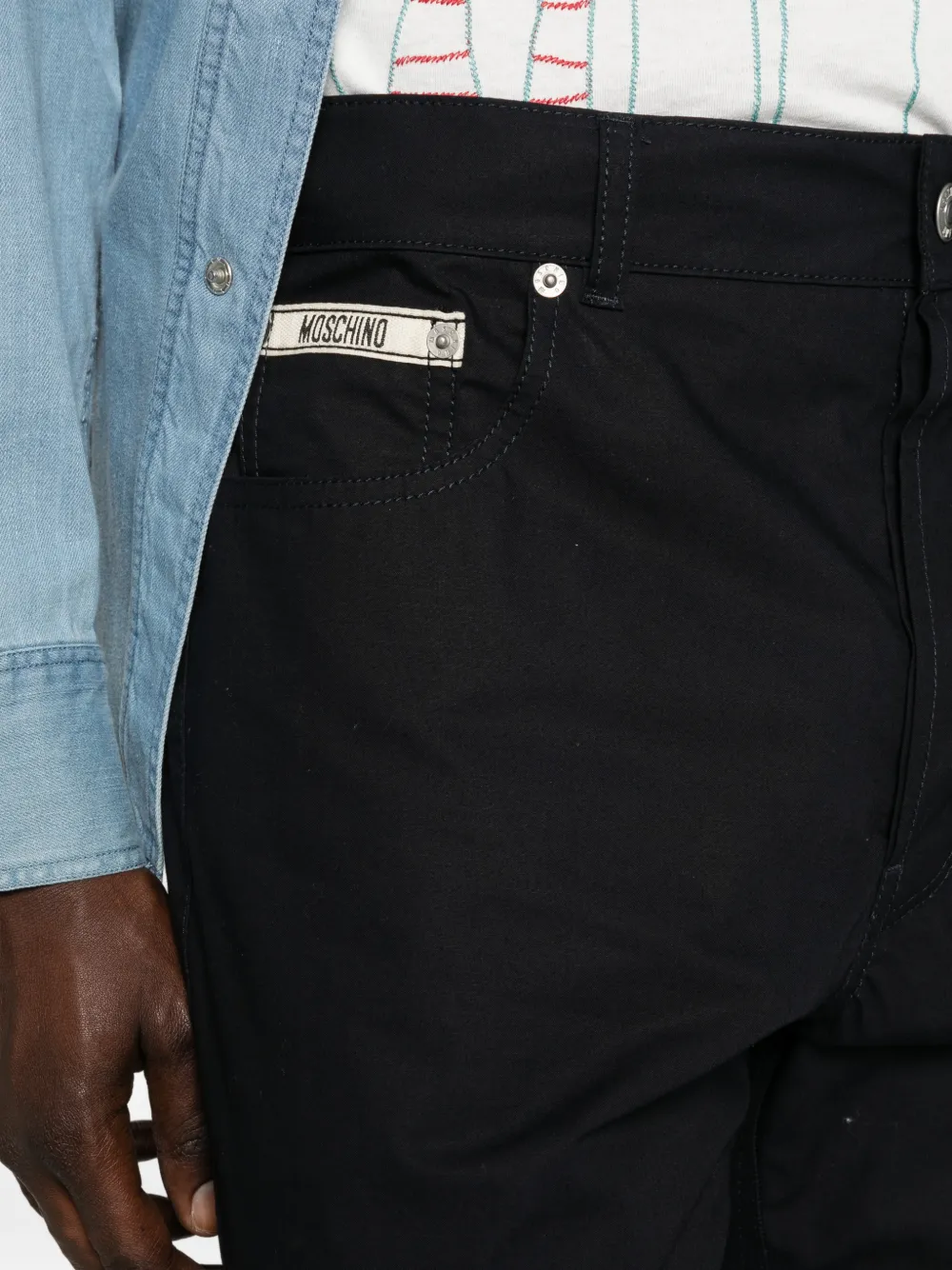 Moschino Broek met toelopende pijpen Blauw